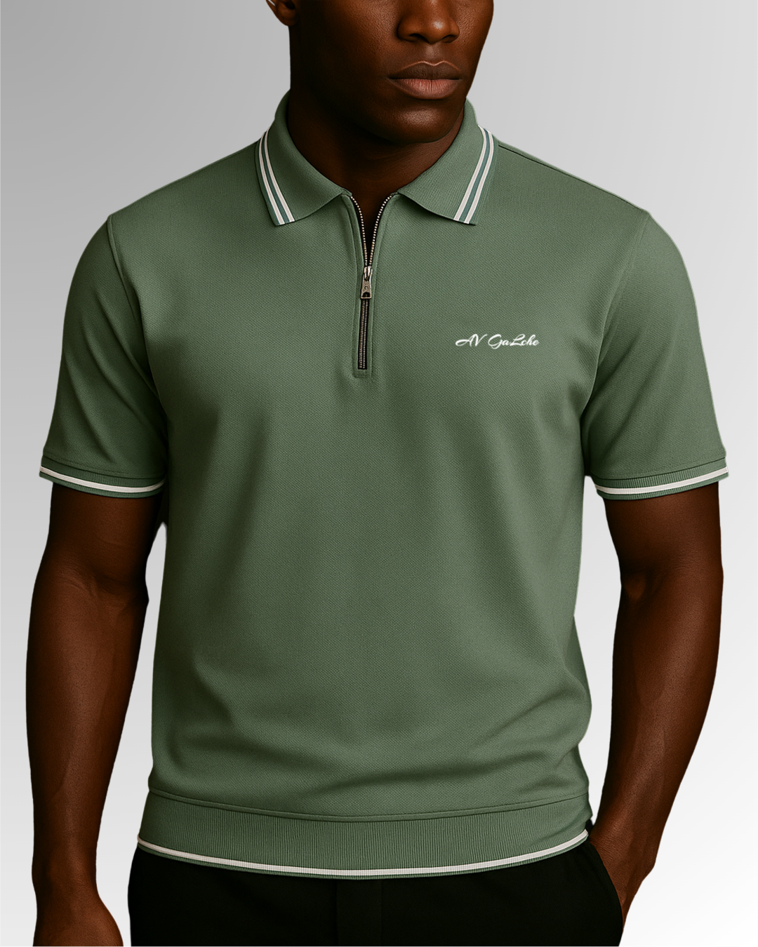 GaLche’s Essential Zipper Polo Z002 (Mint Green) hover