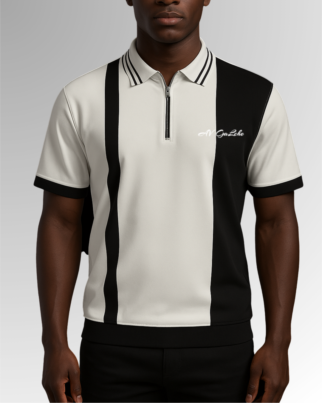 GaLche’s Essential Zipper Polo Z003 (White) hover