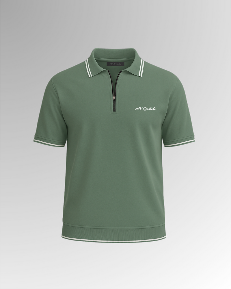 GaLche’s Essential Zipper Polo Z002 (Mint Green)